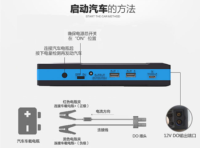 昂佳车载应急电源启动汽车