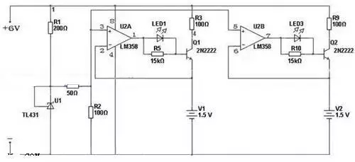lm358碱性电池充电器电路图